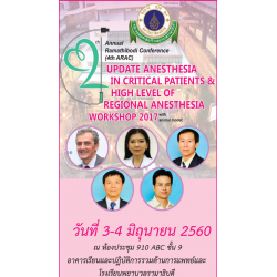 Update Anesthesia in Critical Patients and High Level of Regional Anesthesia Workshop 2017