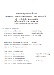 The Essential Blocks for Daily Clinical Practice ครั้งที่ 3