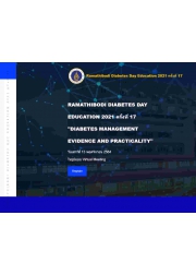 โครงการประชุมวิชาการ Ramathibodi Diabetes Day Education 2021 ครั้งที่ 17 เรื่อง Diabetes Management: Evidence and Practicality