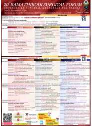 ปาฐกถาเปรม บุรี ครั้งที่ 21 และ 20th Ramathibodi Surgical Forum