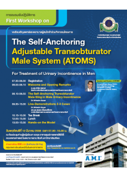 The self-anchoring transobturator male sling  Workshop on The self-anchoring transobturator male sling