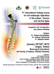International Course for Full-endoscopic Operation of the Lumbar and Cervical Spine ครั้งที่ 3