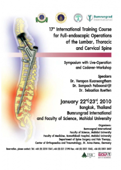 International Course for Full-endoscopic Operation of the Lumbar and Cervical Spine ครั้งที่ 3