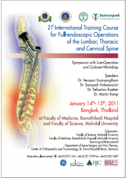 21th International Training Course for Full-endoscopic Operation of the Lumbar, Thoracic and Cervical Spine