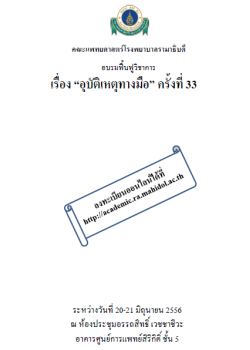 อุบัติเหตุทางมือ ครั้งที่ 33
