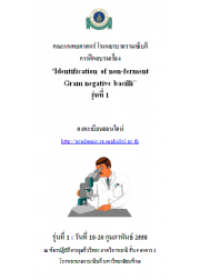 Identification of non-ferment Gram negative bacilli รุ่นที่ 1