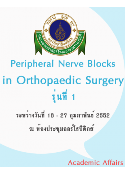 Peripheral Nerve Blocks in Orthopaedic Surgery รุ่น 1