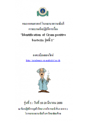Identification of Gram positive bacteria รุ่นที่ 1