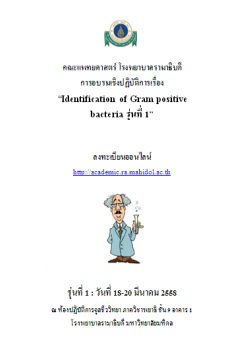 Identification of Gram positive bacteria รุ่นที่ 1